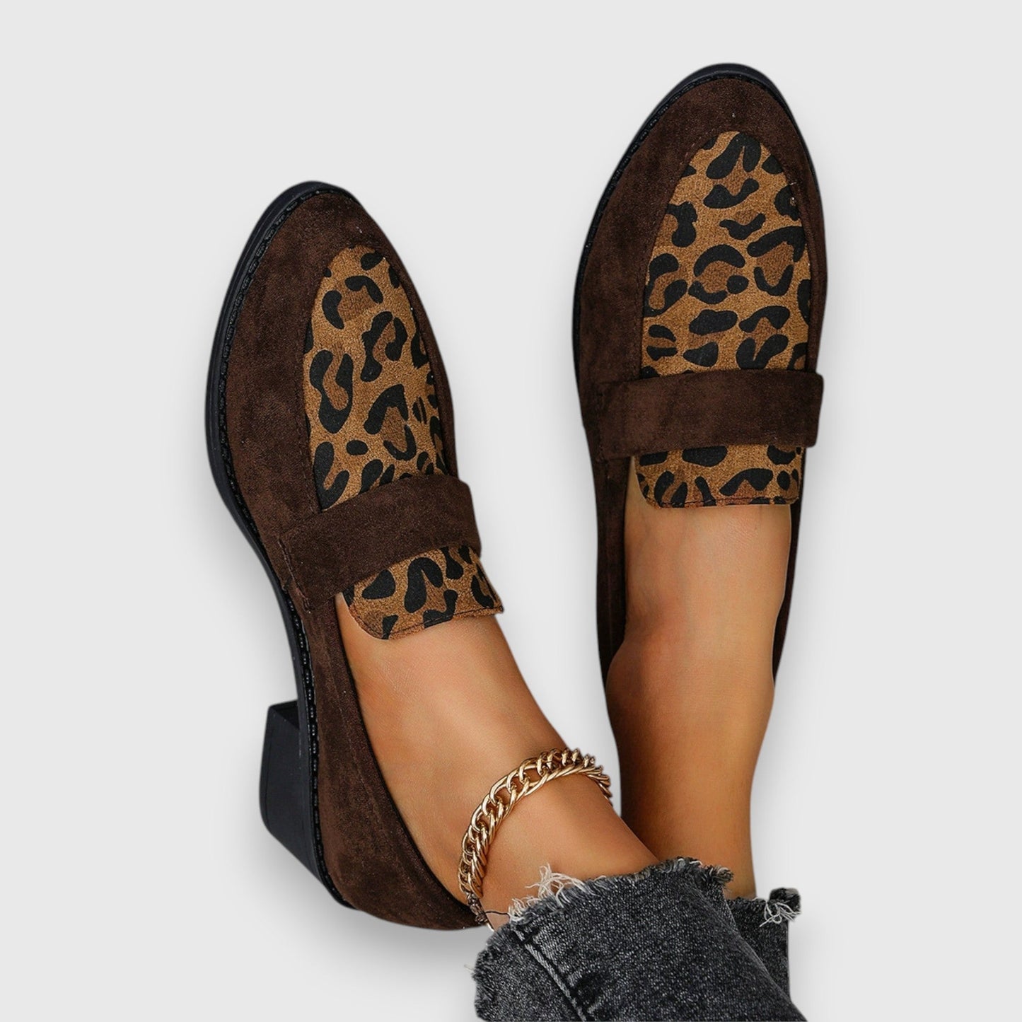 Solemarket | Brunika – Loafers med leopardmønster og sofistikeret stil