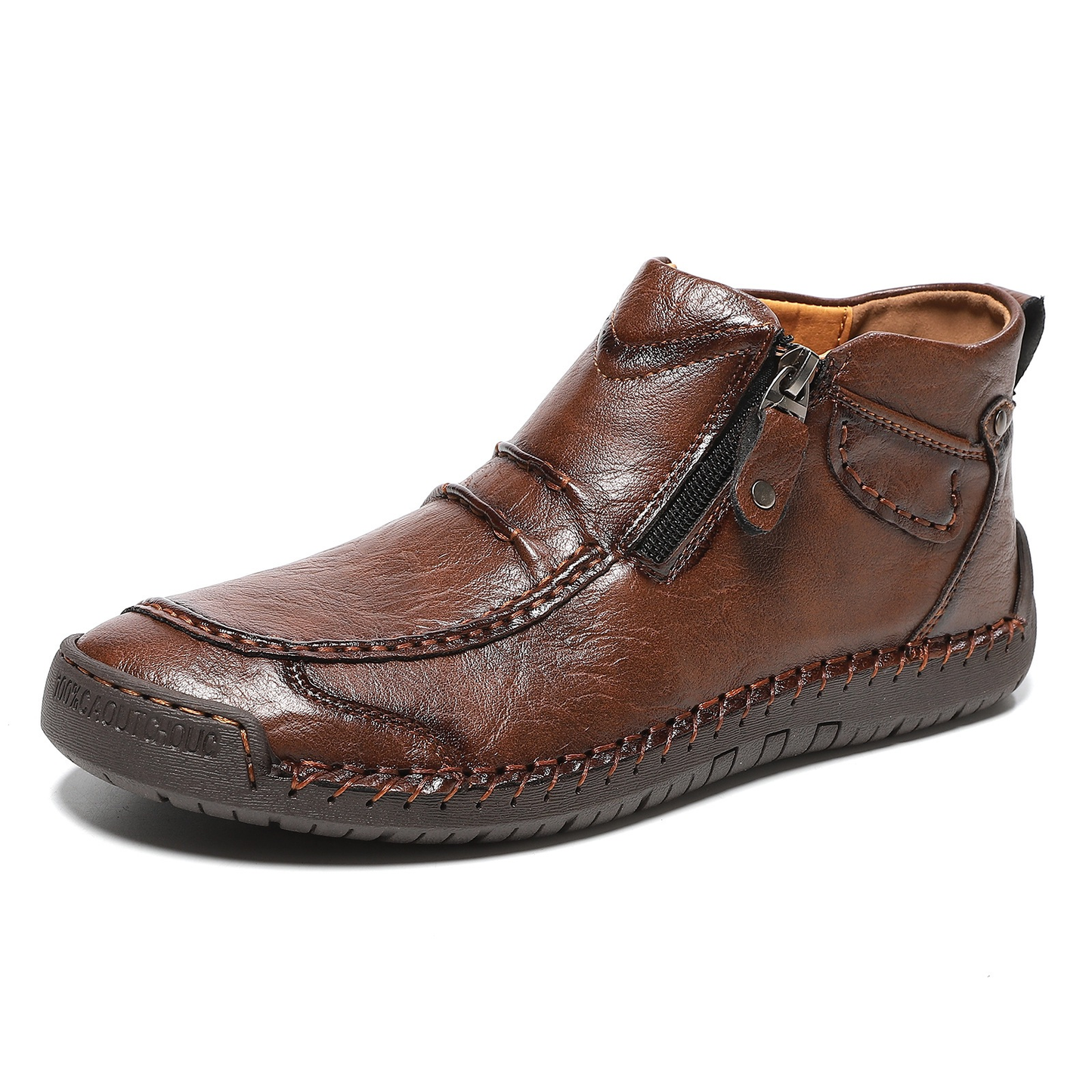 Solemarket | Retro-elegante slip-on herrestøvler i læderstil