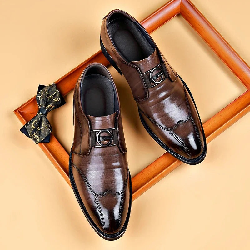 Solemarket | Klassiske Oxford-sko til mænd – luksus læder og spidstå