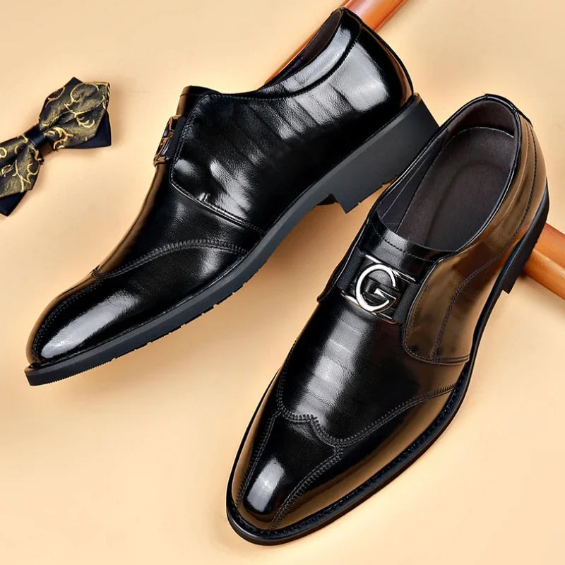Solemarket | Klassiske Oxford-sko til mænd – luksus læder og spidstå