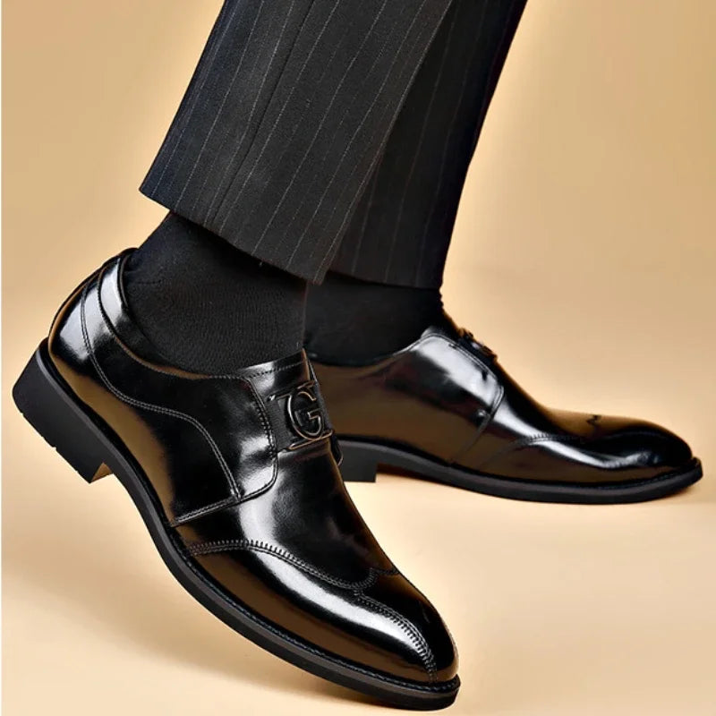 Solemarket | Klassiske Oxford-sko til mænd – luksus læder og spidstå