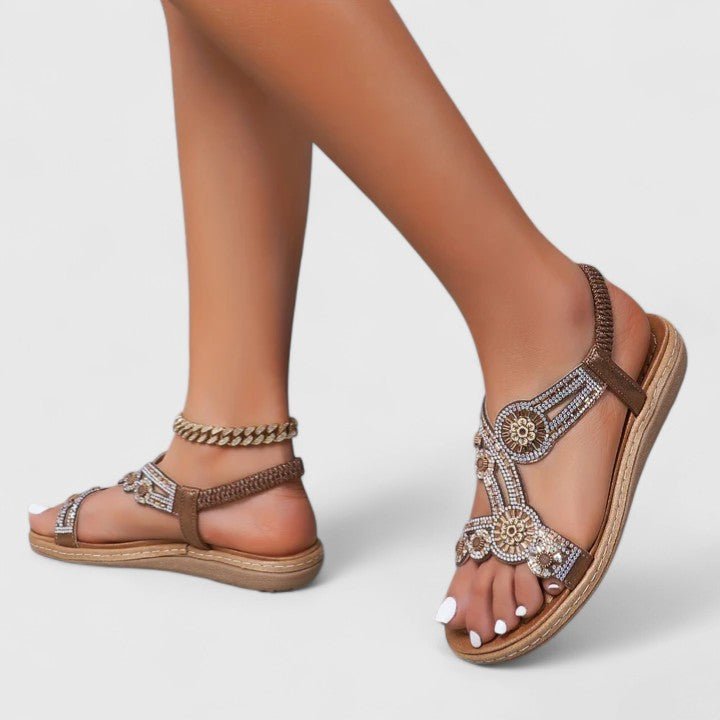 Solemarket | Sonja – Sandaler med åbent design og flot drapering