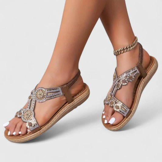 Solemarket | Sonja – Sandaler med åbent design og flot drapering