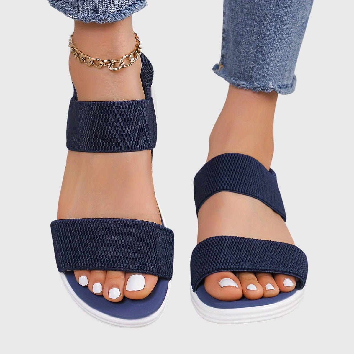 Solemarket | Wanda – Sandaler med dekorativ kæde og metalglans