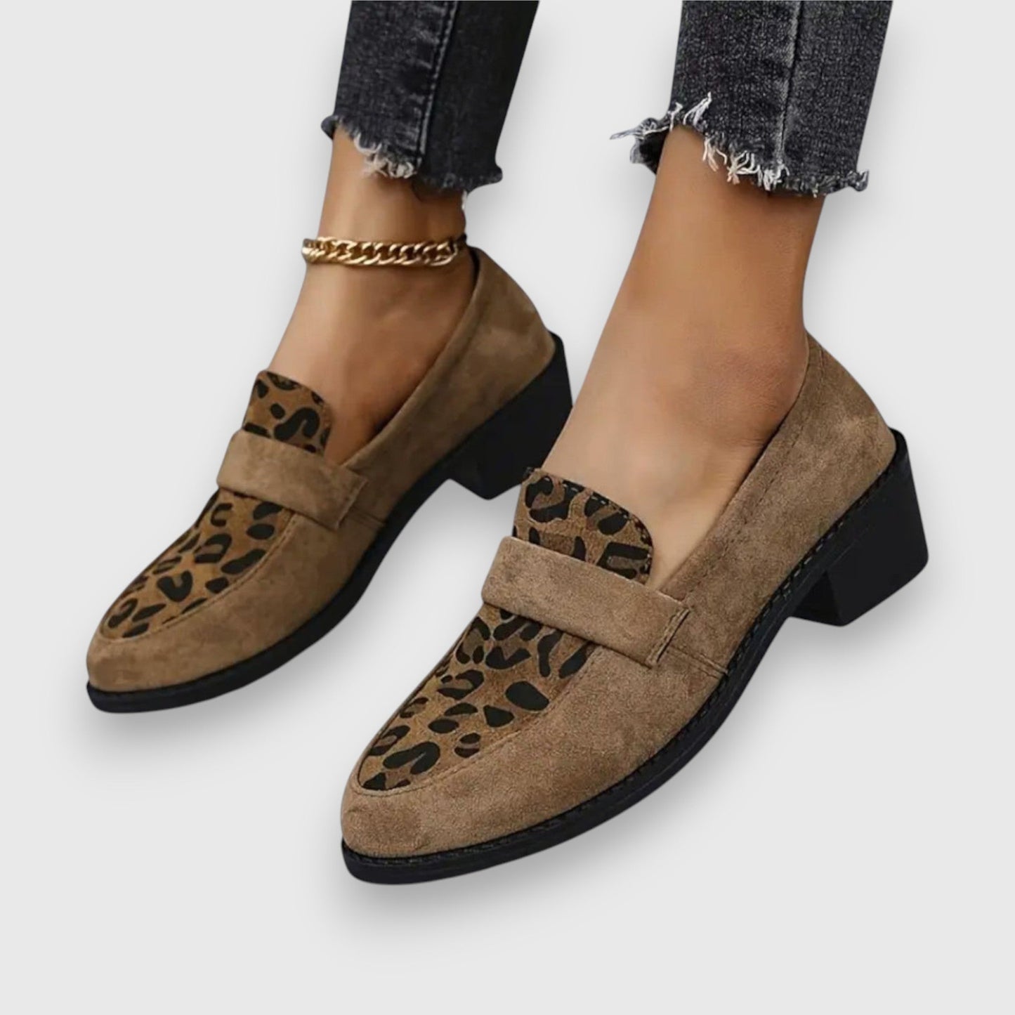 Solemarket | Brunika – Loafers med leopardmønster og sofistikeret stil