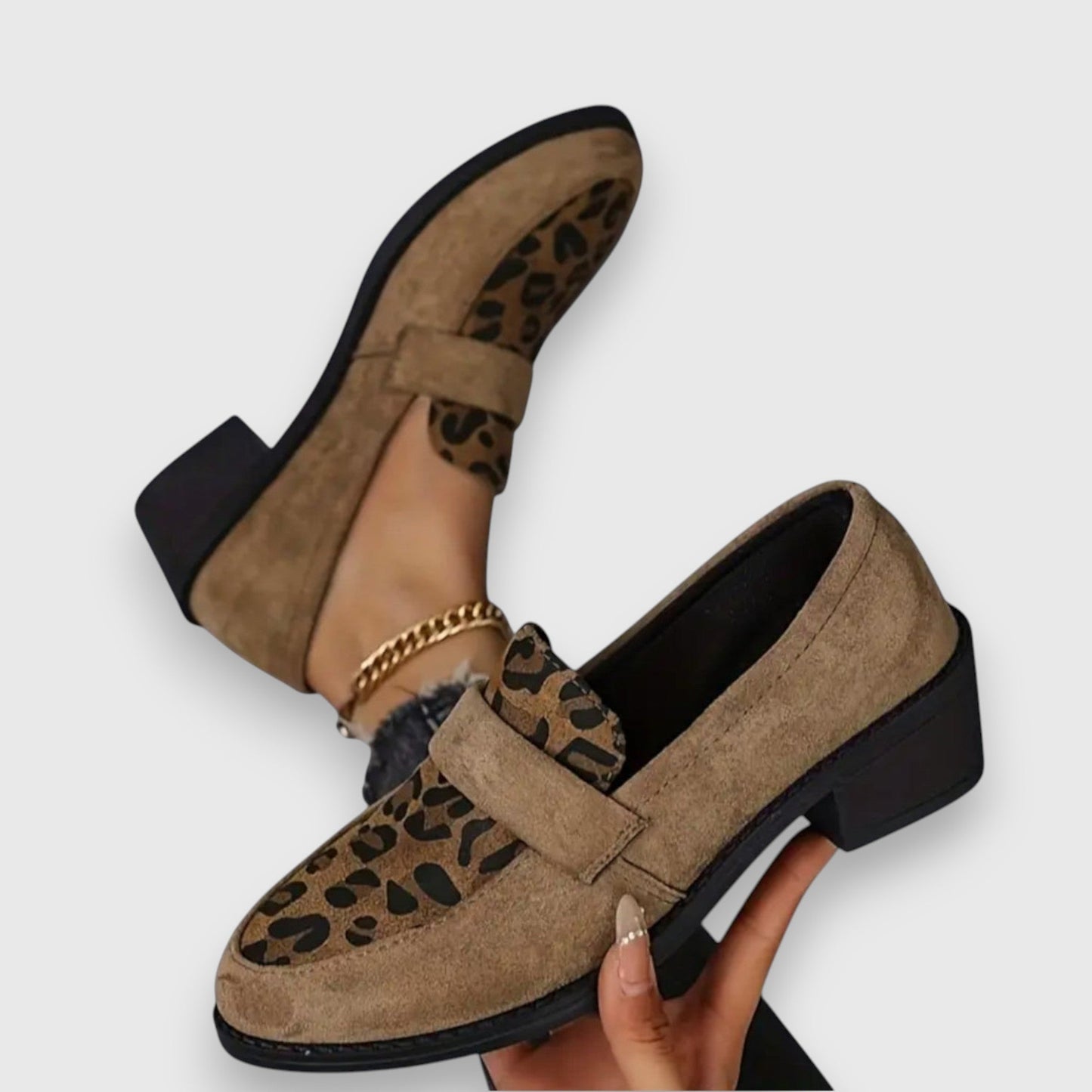Solemarket | Brunika – Loafers med leopardmønster og sofistikeret stil
