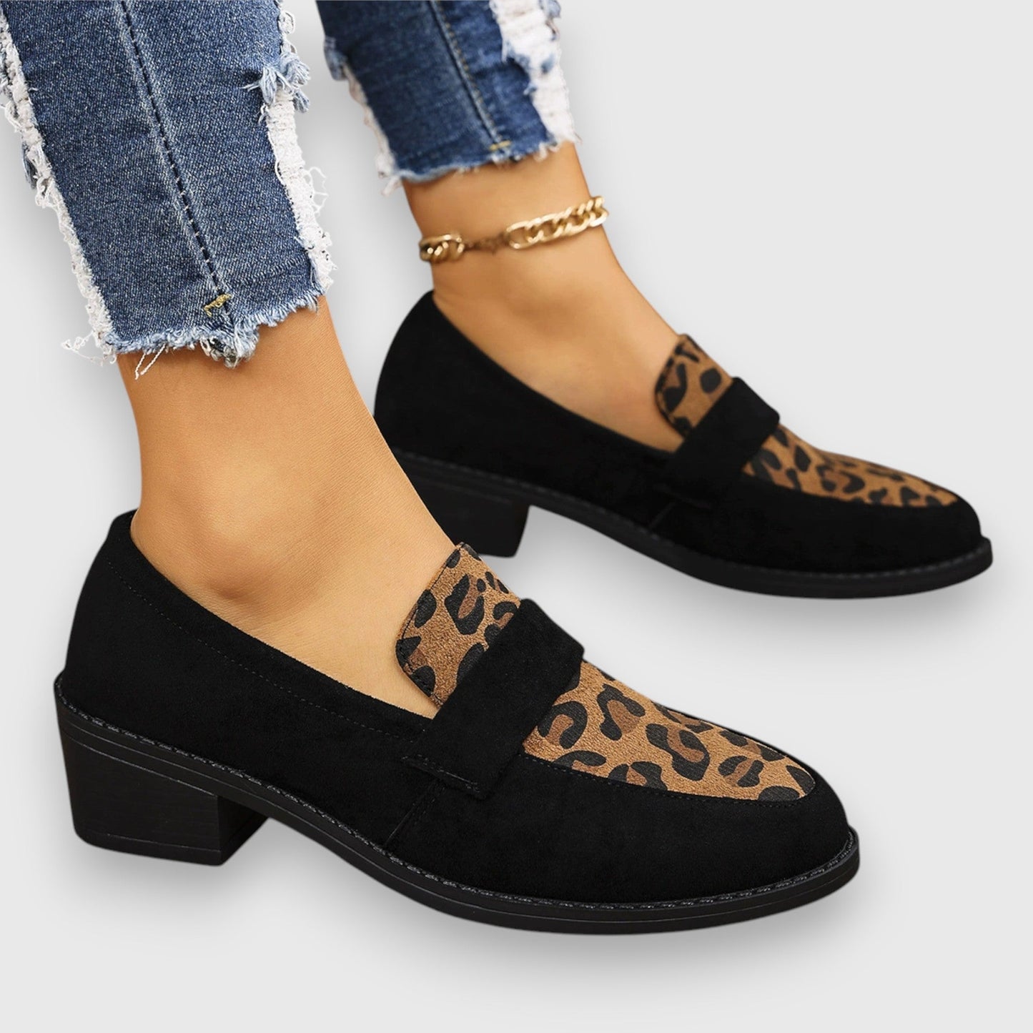 Solemarket | Brunika – Loafers med leopardmønster og sofistikeret stil