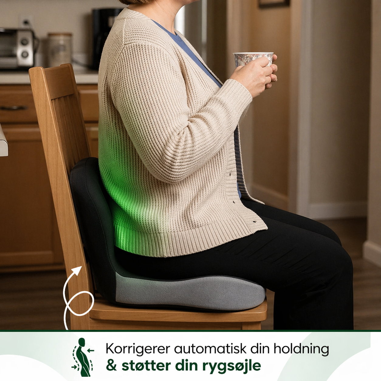 Solemarket | StøttePude – Ergonomisk siddepude til lindring af rygsmerte