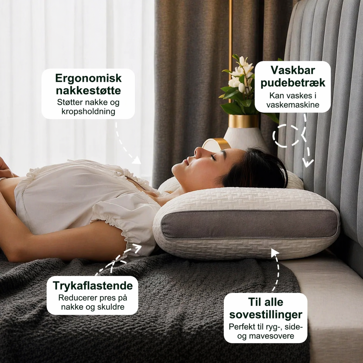 Solemarket |  NakkePude – Ergonomisk pude til bedre søvn og nakkestøtte