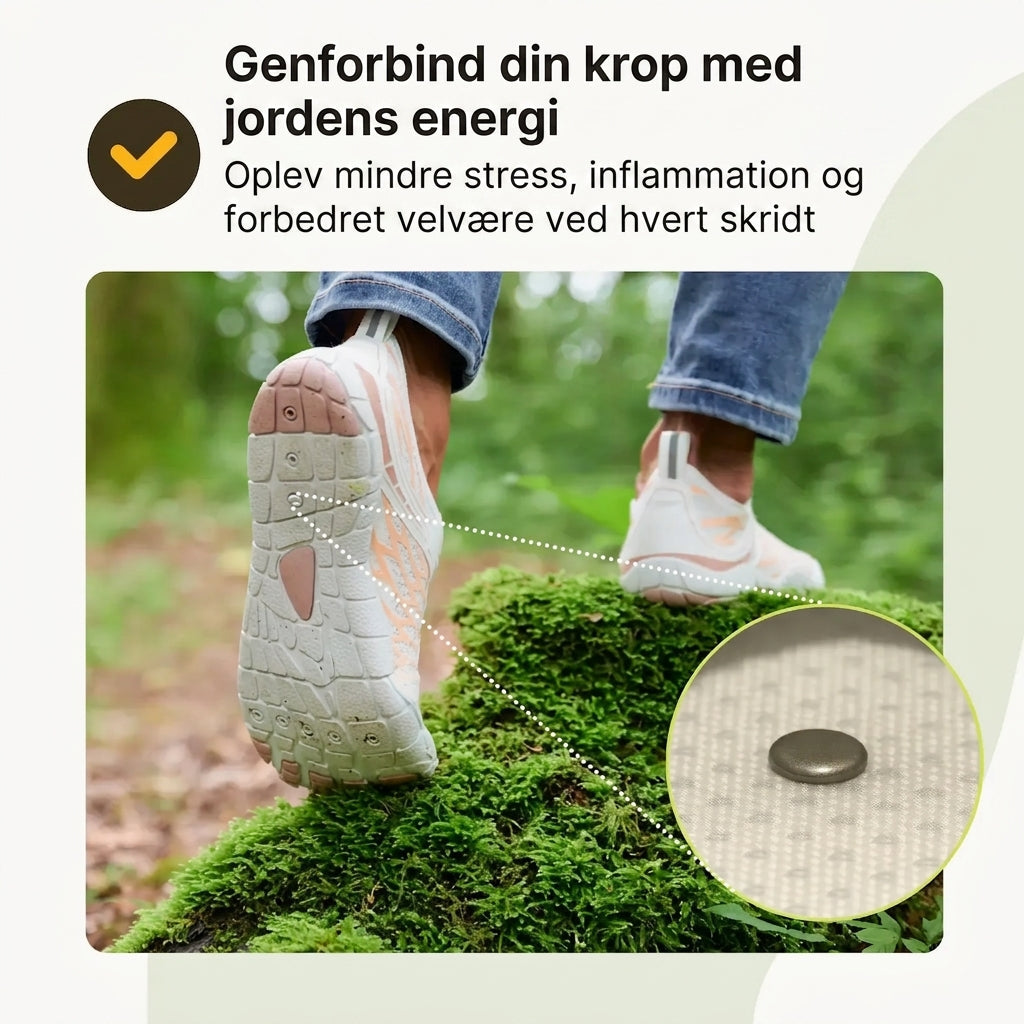 Solemarket | NaturSkridt Grå-Orange – Ergonomiske barfodssko