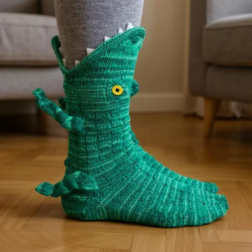 Solemarket | Gustav – Sjove krokodille-sokker med farverig design