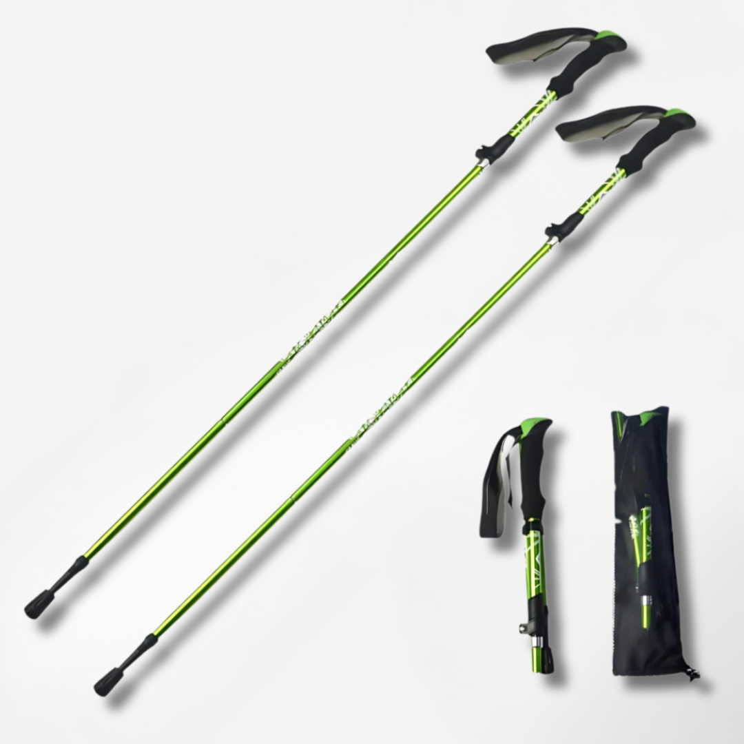 Solemarket | Sammenklappelige trekking-stave i letmetal til vandring