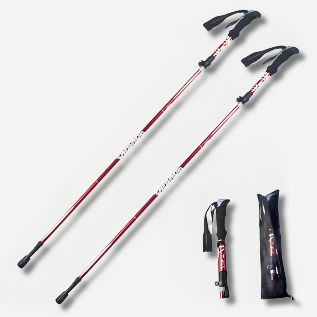 Solemarket | Sammenklappelige trekking-stave i letmetal til vandring