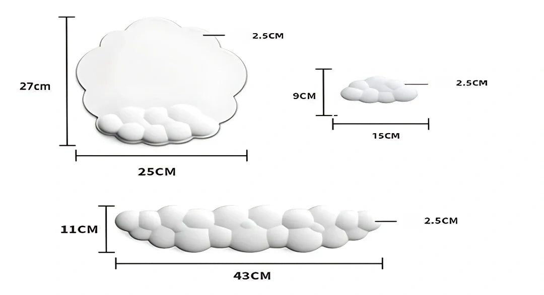 Solemarket | 3-delt ergonomisk skrivebordssæt med memory foam håndledsstøtte