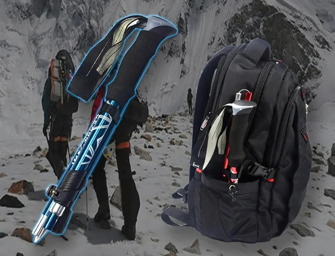 Solemarket | Sammenklappelige trekking-stave i letmetal til vandring