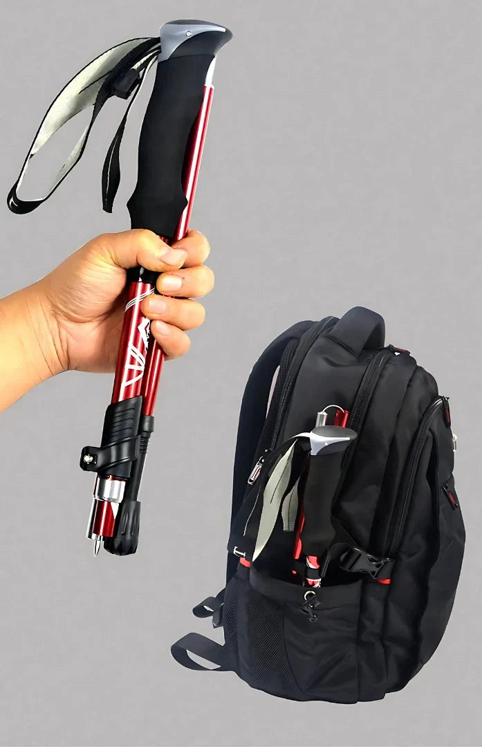 Solemarket | Sammenklappelige trekking-stave i letmetal til vandring