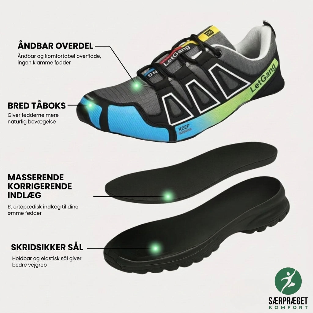 Solemarket | LetGang Mørkeblå – Ergonomiske komfortsko