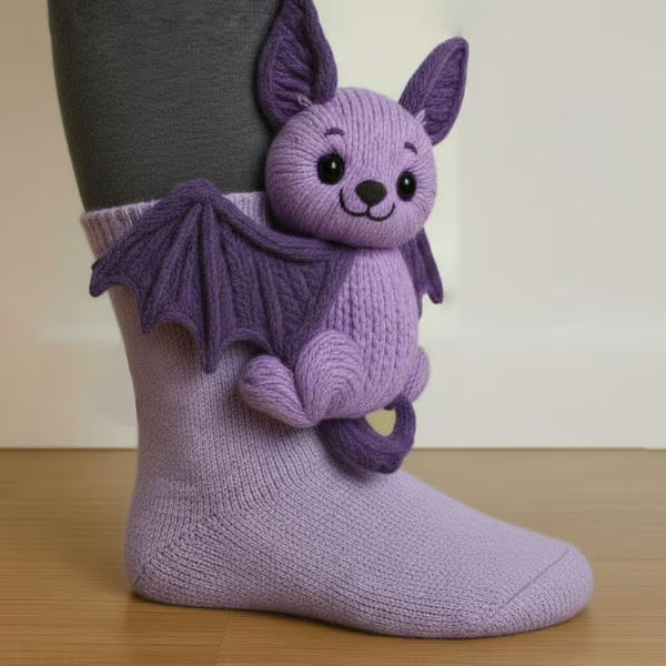 Solemarket | Luna – Sjove flagermus-sokker til halloween og hverdag
