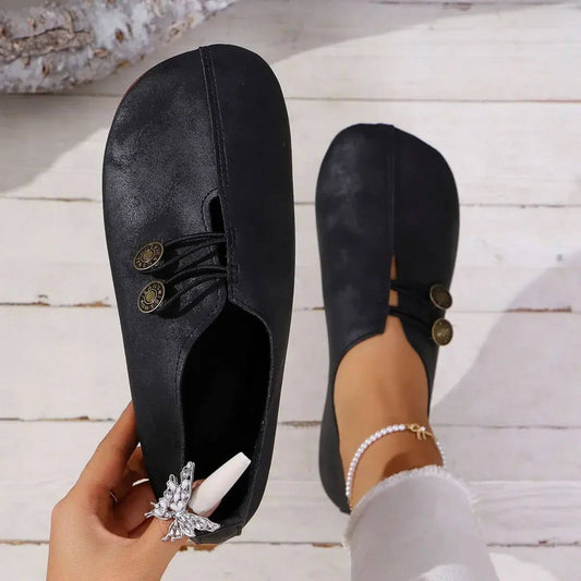 Solemarket | Komfortabel damesko med rund tå og slip-on design
