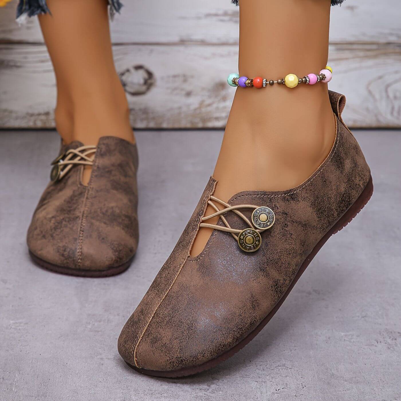 Solemarket | Komfortabel damesko med rund tå og slip-on design