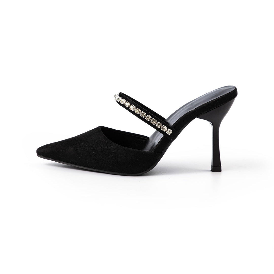 Solemarket | Mette – Strass-højhæle med glamourøst festdesign
