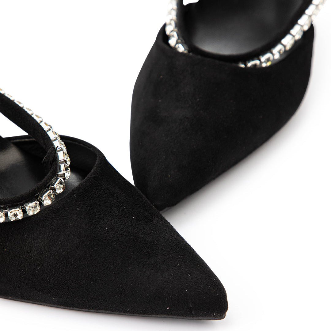 Solemarket | Mette – Strass-højhæle med glamourøst festdesign