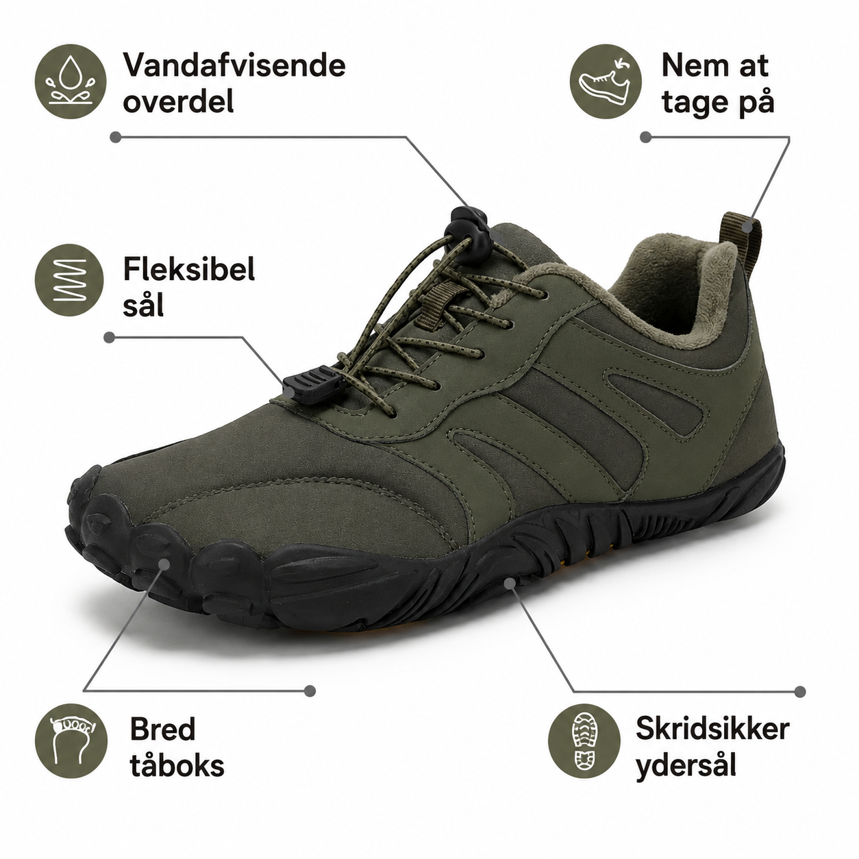 Solemarket | NordSkridt – Vandafvisende barfodssko til forårsbrug