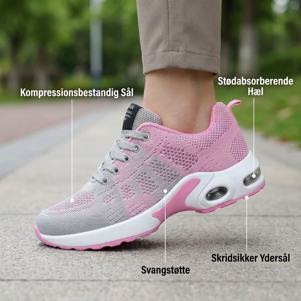Solemarket | OrthoStep Rosa-Grå – Ergonomiske sneakers til kvinder