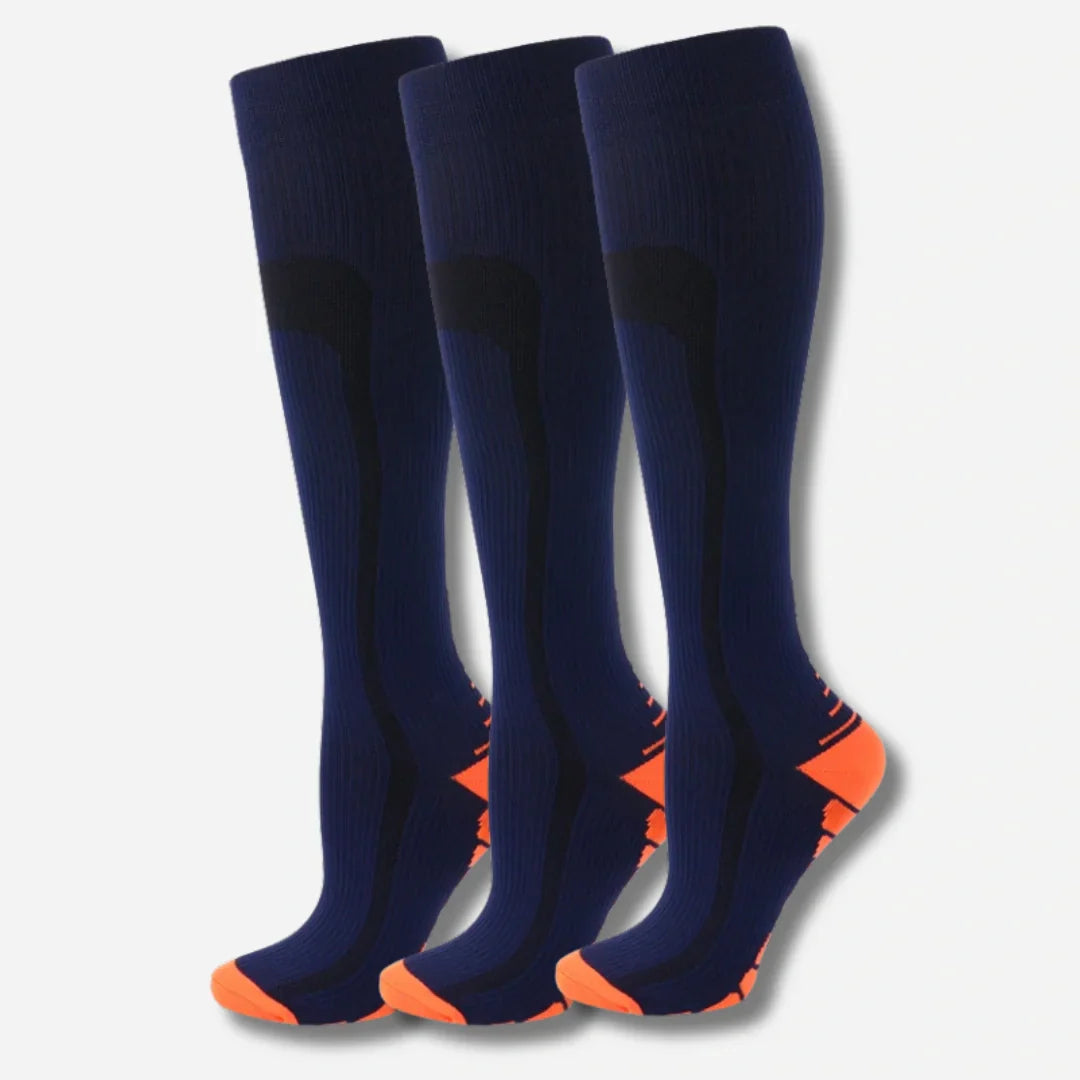 Solemarket | Knæhøje kompressionsstrømper i 3-pak – sporty unisex design