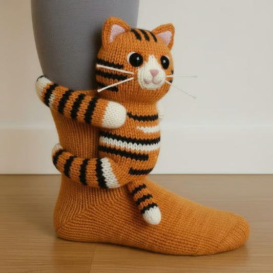 Solemarket | Theo – Sjove tiger-sokker med dramatisk design