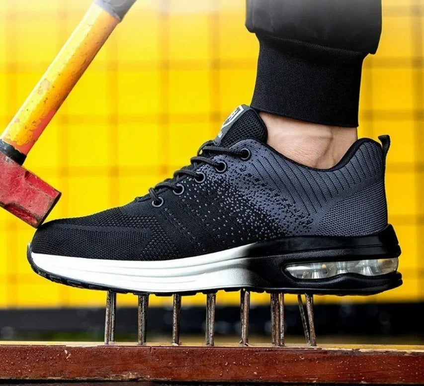 Solemarket | Ergonomiske sikkerhedssko med stålhætte og skridsikker sål