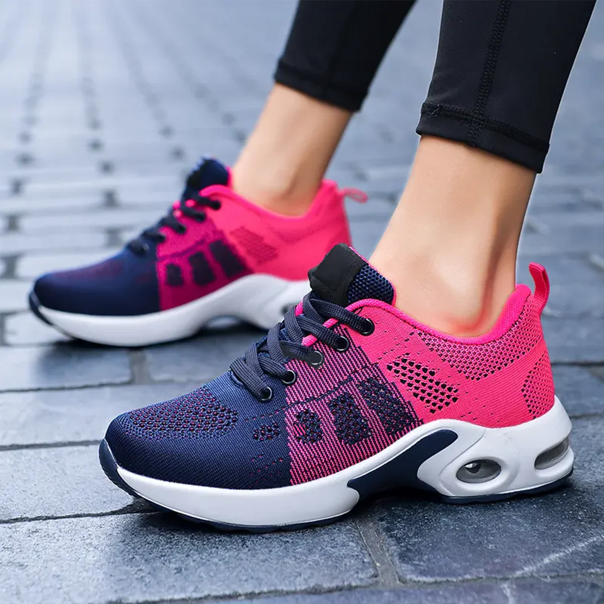 Solemarket | OrthoStep Rosa-Grå – Ergonomiske sneakers til kvinder